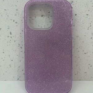 Glittery Purple 14 Pro Phone Case